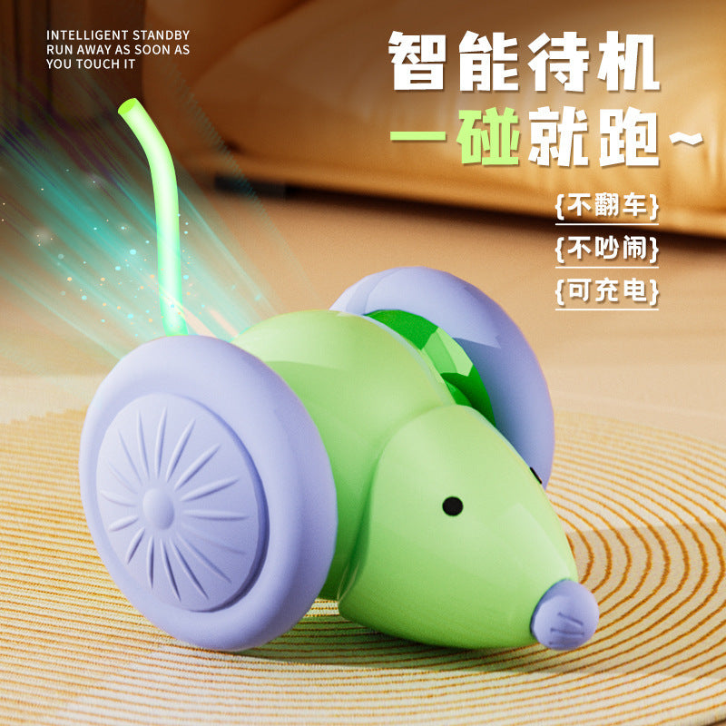 Funny cat intelligent touch mouse technology artificial electric mouse toy cat catching mouse lazy interactive pet toy