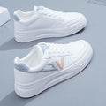 spring/autumn new arrivals: women's lightweight campus style outdoor leather white sneakers for spring/summer