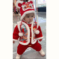 Baby new year's outfit winter cotton-padded jumpsuit baby chinese new year festive red clothes infant cotton-padded outing clothes