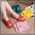 Women's summer indoor slippers, men's bathroom slippers, couple's hollow-out drainage soft sole non-slip slippers, breathable and comfortable