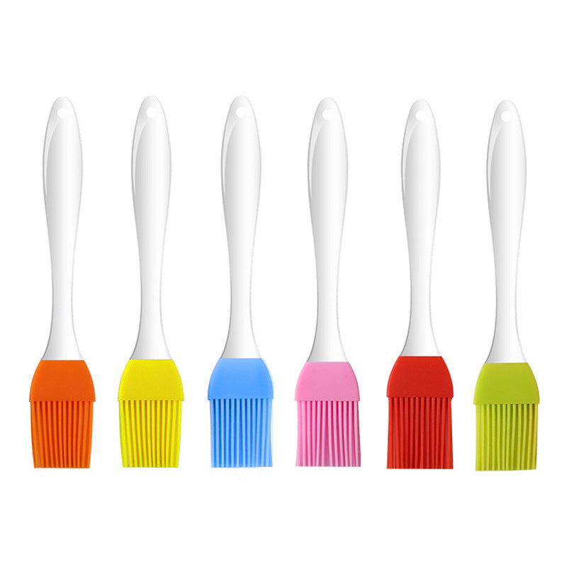Ready-to-ship clear crystal handle large split silicone basting brush - bbq, cooking, and seasoning brush - in stock