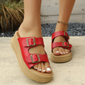 Plus size women's wedge flip-flops -  summer new arrival - stylish outdoor wear, perfect with skirts, non-slip slides