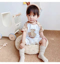 Summer style baby short-sleeve romper - trendy korean design for newborns - lightweight crawling suit