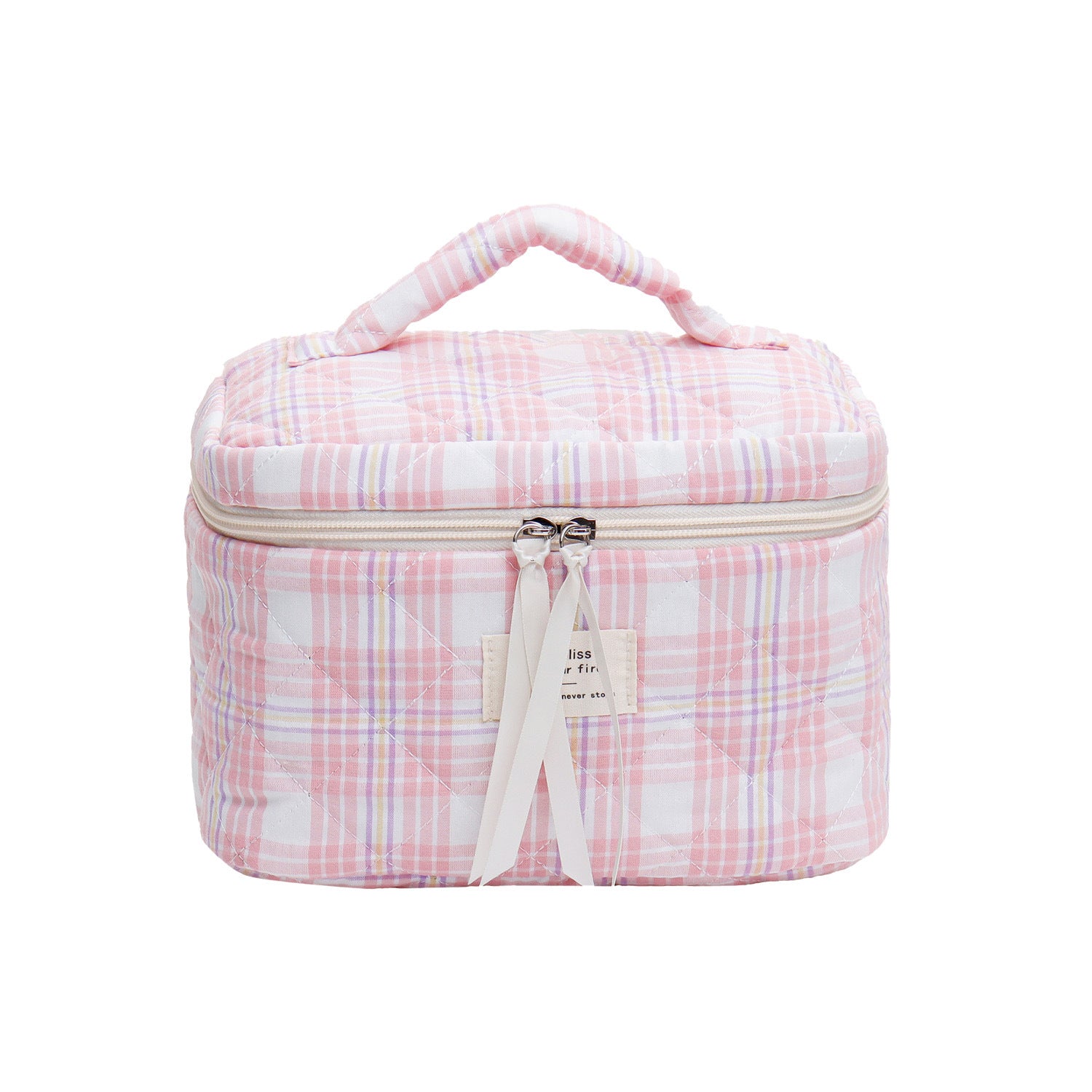 Xintian plaid quilted cute cosmetic bag  explosion large-capacity toilet bag women's cosmetics storage bag