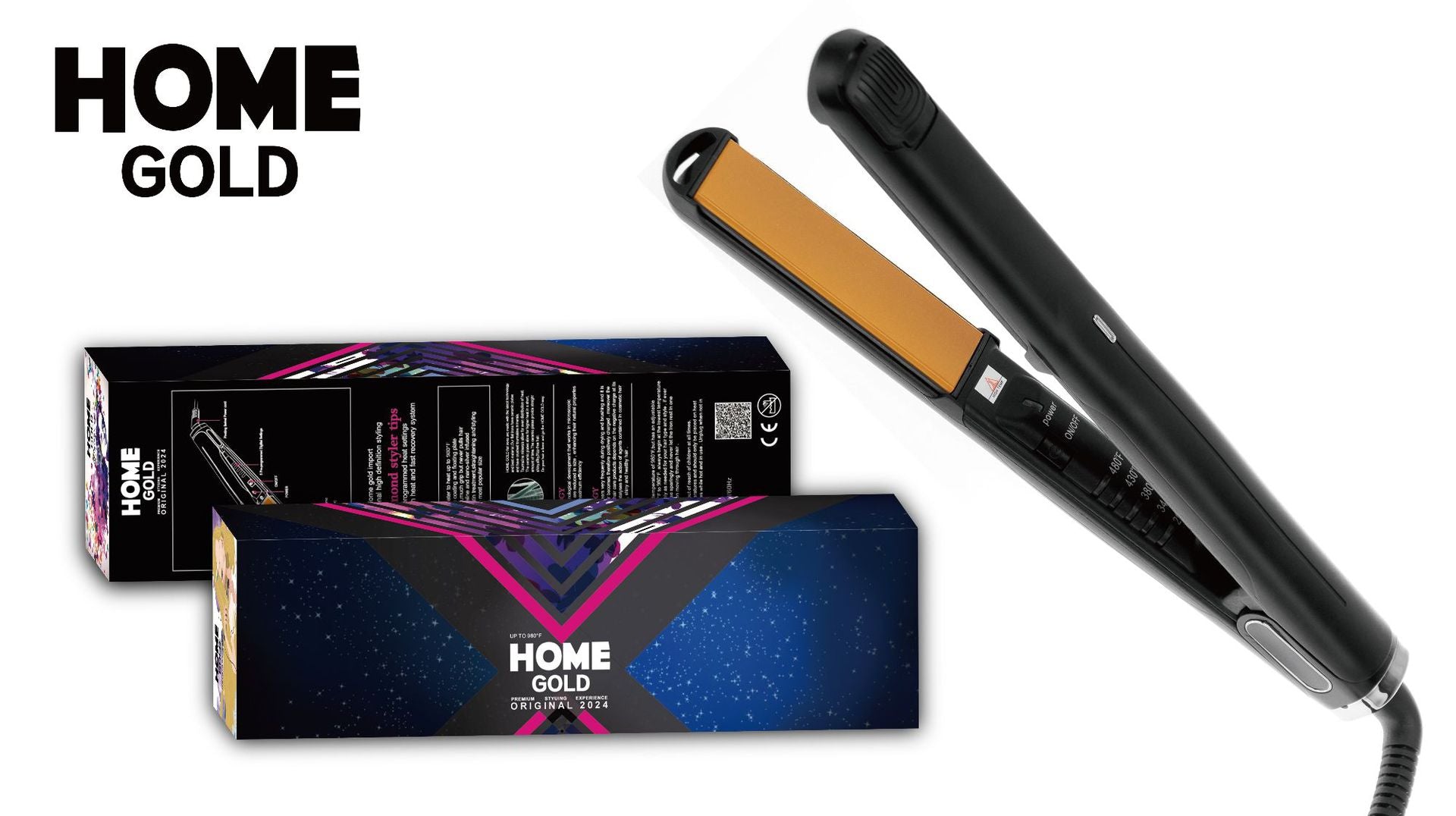 Cross-border new electric splint, hair straightener, curling iron, quick-heating ceramic plate, wet and dry LED temperature control hair salon