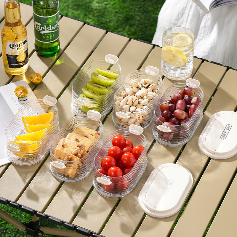 Living room grid sealed tank scented tea storage box multi-layer grain tank storage tank dry goods transparent storage tank with lid