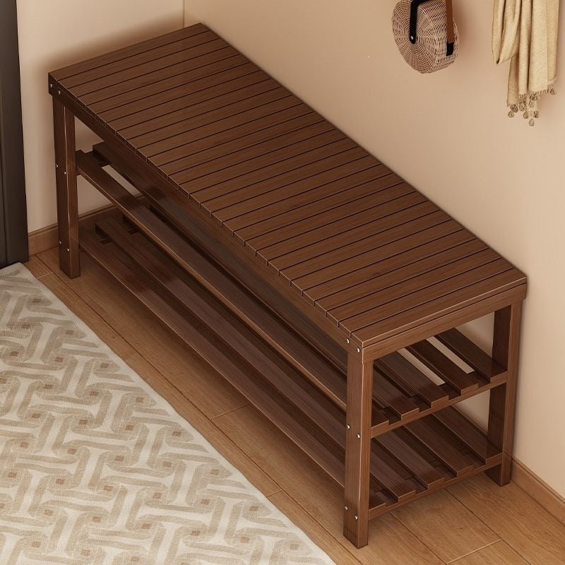 Shoe cabinet and shoe rack all-in-one shoe changing stool can be used at the door entrance multi-layer bamboo storage rack entrance rack shoe changing stool