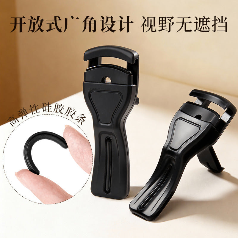 Xirui custom portable wide-angle eyelash curler - soft material, manual press, portable beauty tool