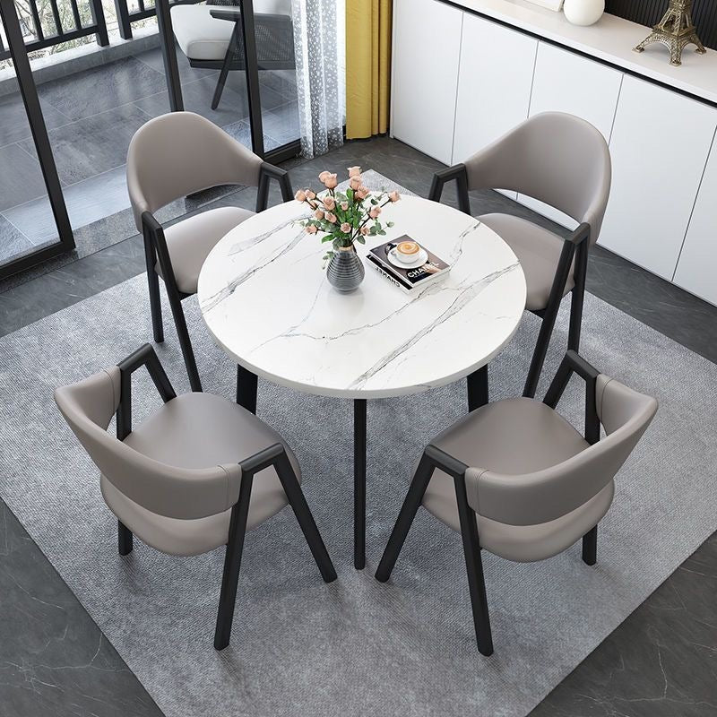 A brief discussion on table and chair combination coffee shop milk tea shop round table office casual small apartment dining table scandinavianfor home