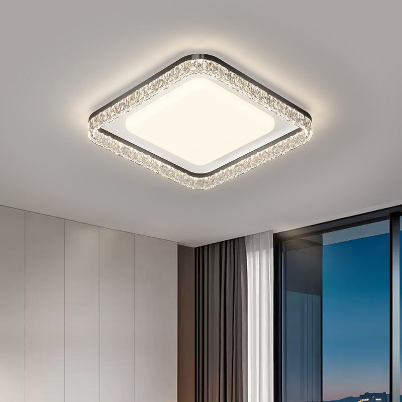 Living room light ceiling light Italian light luxury atmosphere household rectangular ultra-thin eye protection hall light whole house lighting package