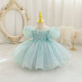 New in stock: girls' floral wedding dress princess gown - perfect for baby's first birthday party!