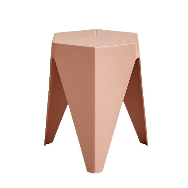 For home plastic stool stackable scandinavianpopular round stool thick rubber stool casual modern dining table chair high stool
