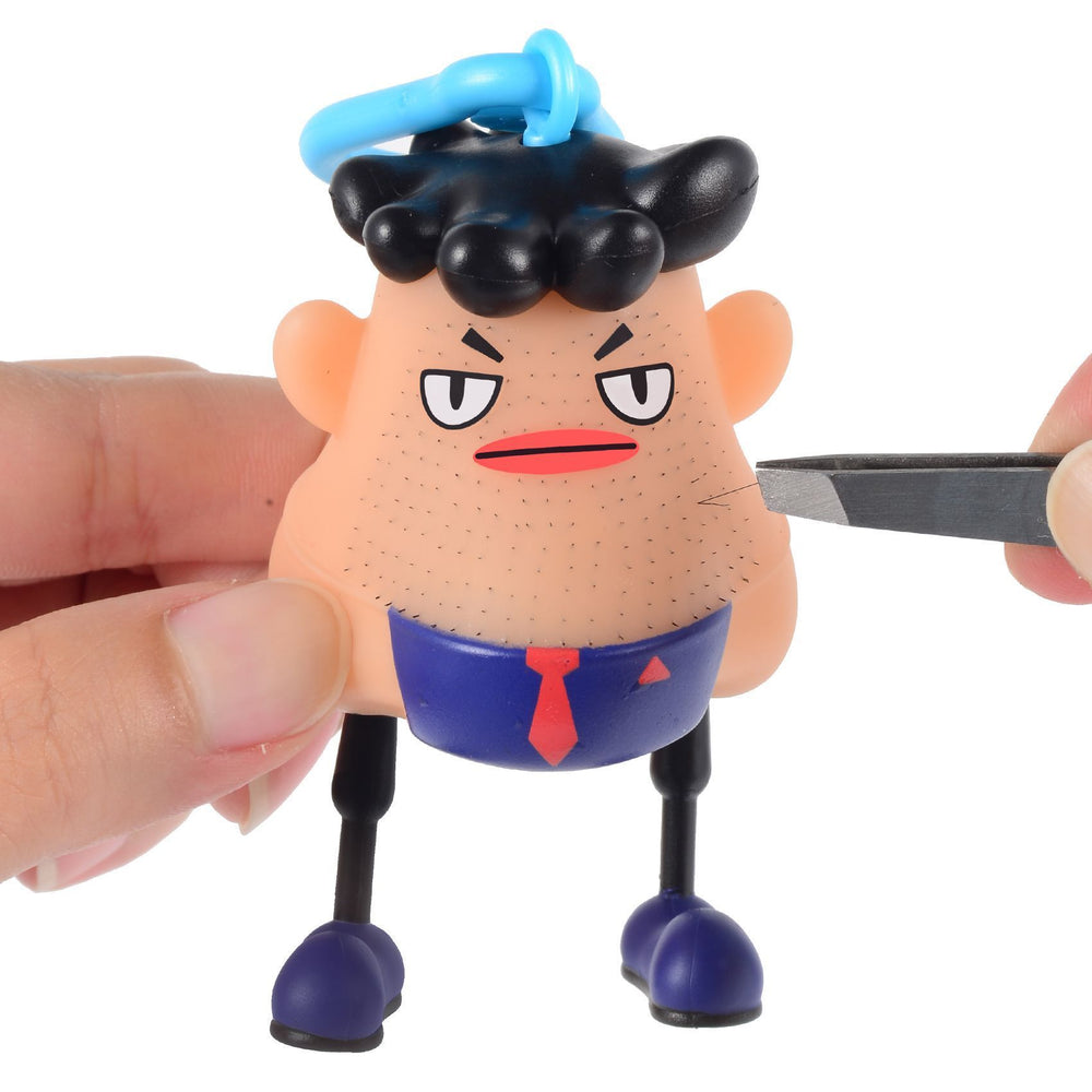 New blackhead remover & stress relief toy - fun keychain accessory for blackhead extraction & beard removal