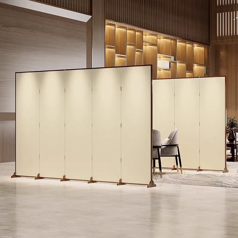 Used folding screen partition - premium living room accent, mobile office divider, simple live stream backdrop, creamy style
