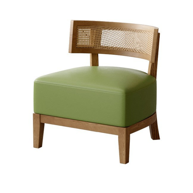 Customized wabi sandy wind woven rattan cafe tables and chairs dessert shop catering shop milk tea shop solid wood negotiation leisure area tables and chairs
