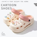 2025 new women's wedge platform clogs - summer outdoor wear, thick sole, two-wear style, chunky heel, non-slip beach sandals & slippers