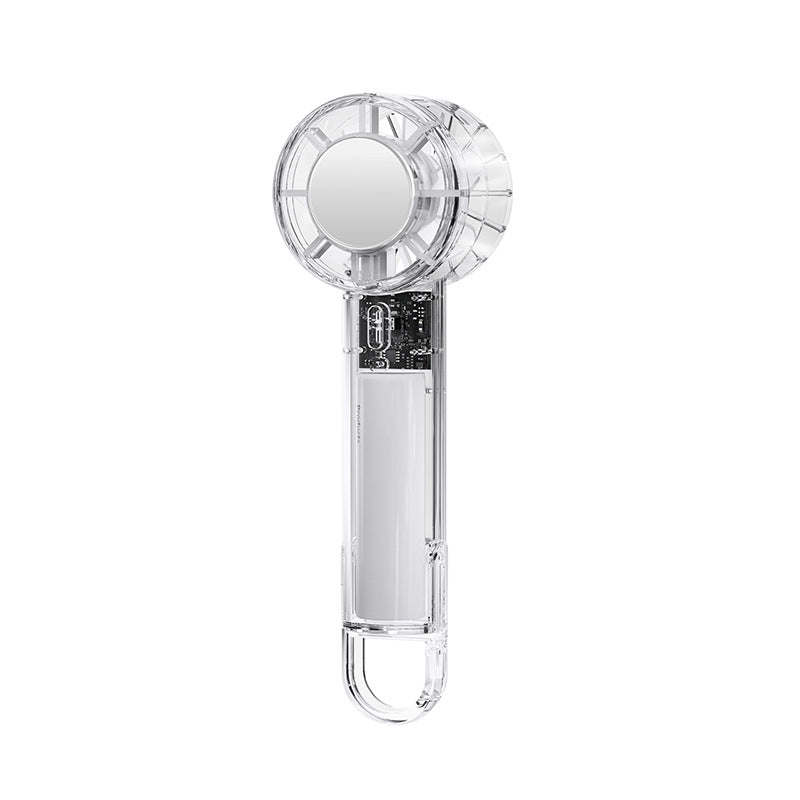new product transparent handheld ice fan usb high wind power outdoor portable semiconductor turbine cooling fan