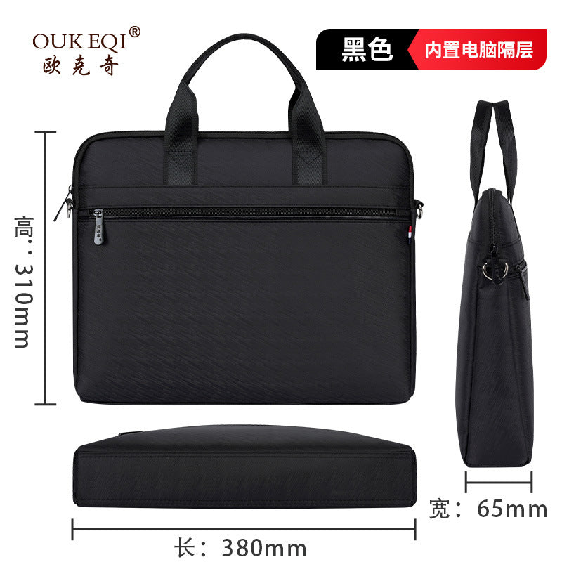 Conference briefcase document bag business handbag printed oxford cloth crossbody shoulder office document bag