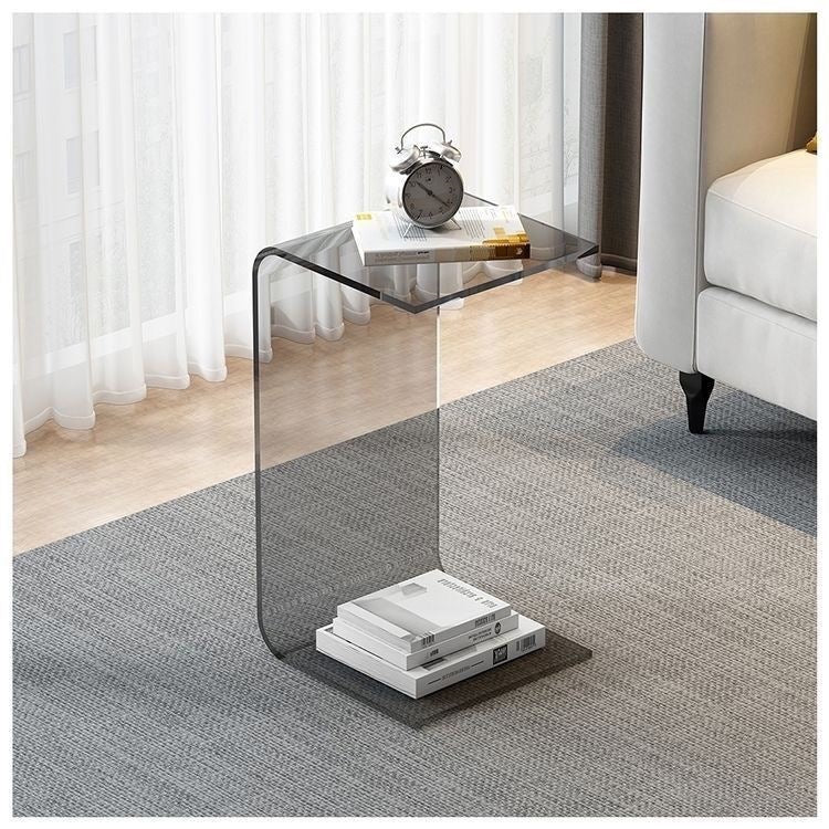 Accessible luxury acrylic side table sofa small side table casual living room popular bay window coffee table scandinavian bedroom transparent corner table