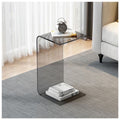 Accessible luxury acrylic side table sofa small side table casual living room popular bay window coffee table scandinavian bedroom transparent corner table