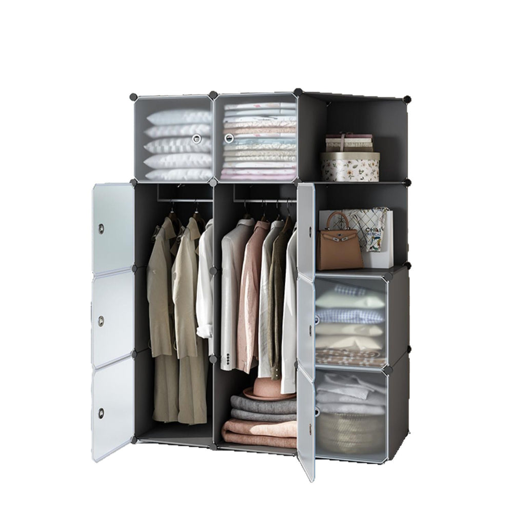 Simple wardrobe storage cabinet assembly - bedroom, rental, dormitory use - small storage cabinet