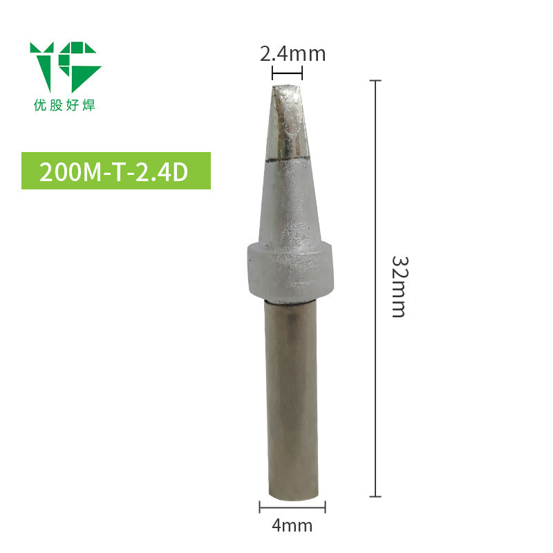 203H electric soldering iron head 90W high frequency welding table 200 Luo iron head pointed nozzle horseshoe K knife head welding table nozzle universal matte