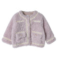 Girloutwear small fragrant soft waxy wool sweater little girl pink purple kids celebrity winter clothing