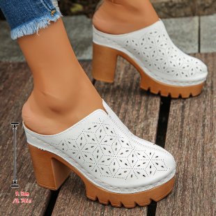 summer new arrival: plus-size women's heeled slippers for cross-border e-commerce. sizes 35-43 available. wholesale options available. dropshipping to  and