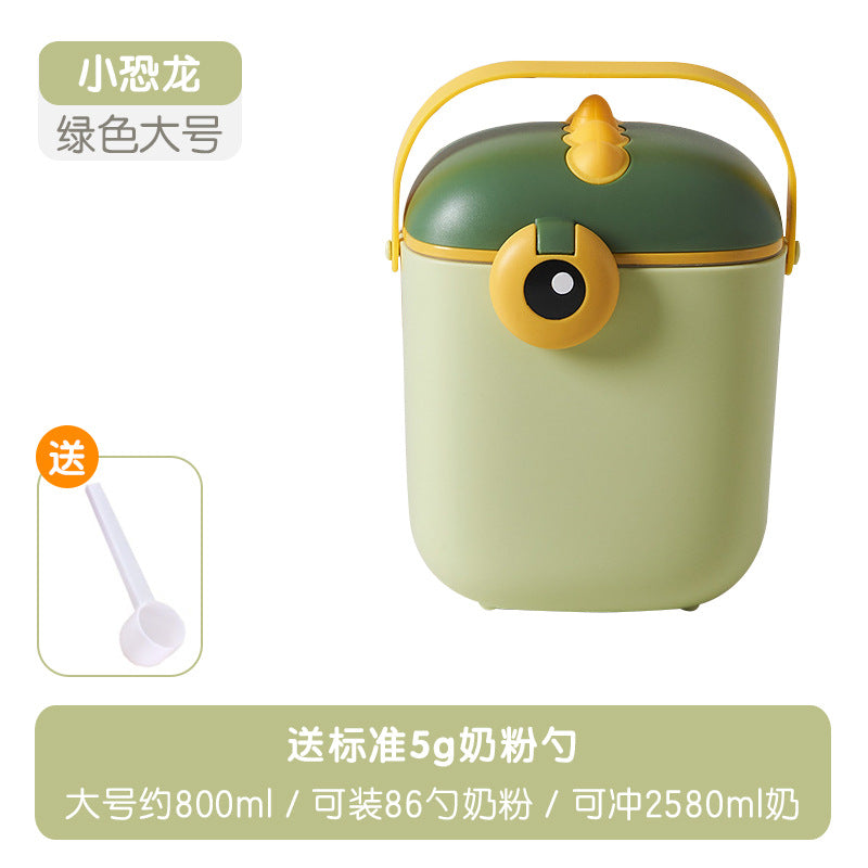 Baby formula box, portable food supplement rice noodle box, sealed jar, moisture-proof large storage tank, divided into grids