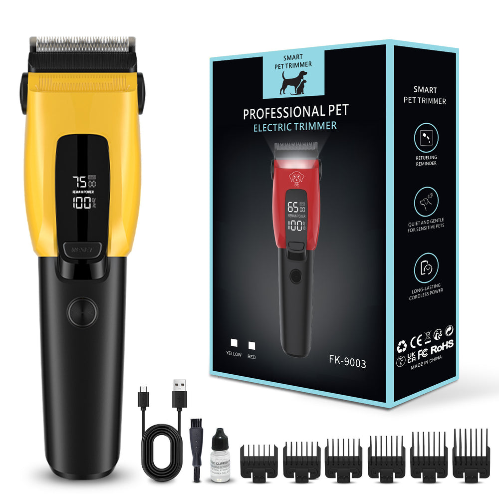 Dog hair shaver large pet dog three-speed professional hair clipper electric clipper cat teddy electric clipper lighting