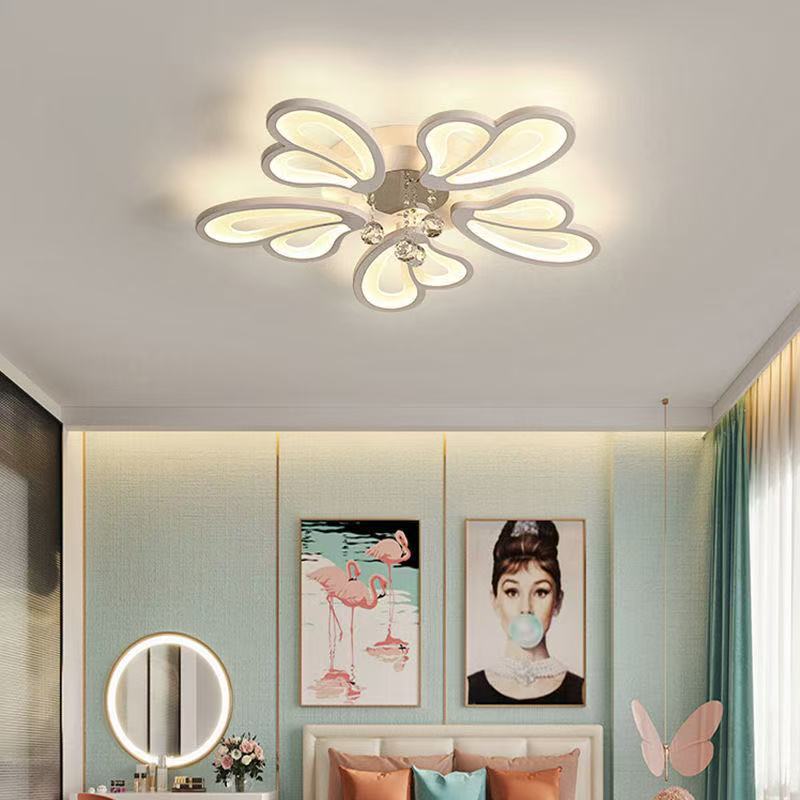 Zhongshan Lighting Restaurant Eye Protection Package Combination Simple Modern Living Room Main Light Bedroom Crystal Suction LED Ceiling Light