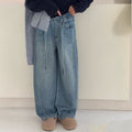 Girls' rhinestone embellished denim pants - spring  new collection - kids' wide-leg cropped jeans - sparkly pants for girls (big kids) - spring apparel