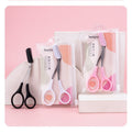 Ready-to-ship wholesale eyebrow trimming scissors for beginners, beauty and makeup tools, eyebrow shears, small scissors, new style eyebrow trimming scissors with comb