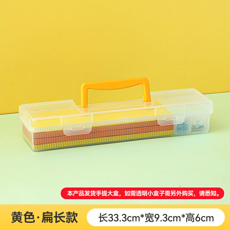 Portable Portable String Hook Storage Box Plastic Fishing Tackle Accessories Box Transparent Wire Winding Board Storage Outdoor Fishing Supplies