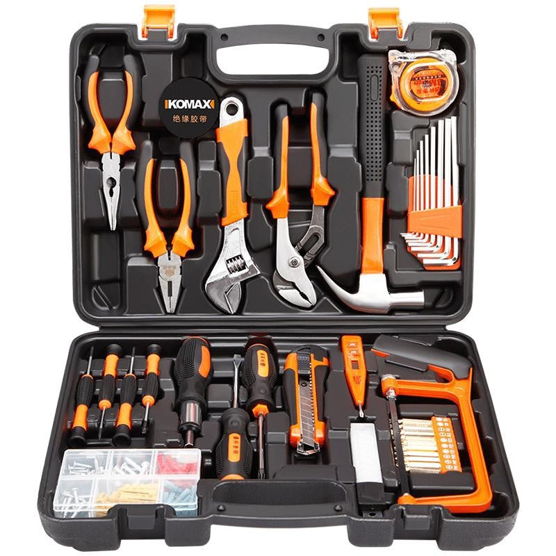 Complete everyday home tool set - hardware, electrical, and repair essentials for home, car, and multi-purpose use
