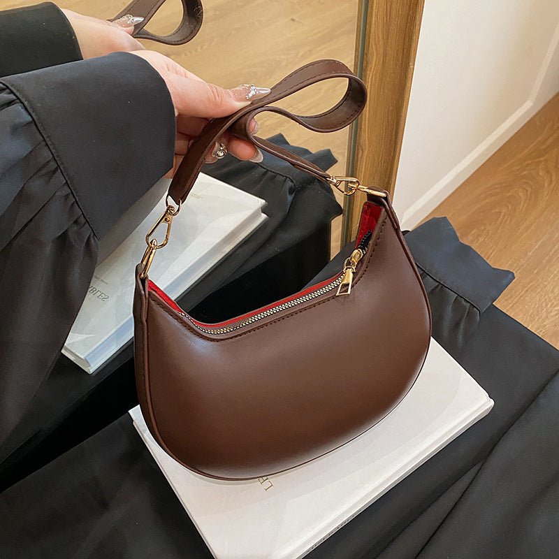 Simple and versatile girl underarm bag 2025 spring new French trend shoulder bag commuter women's bag  trend