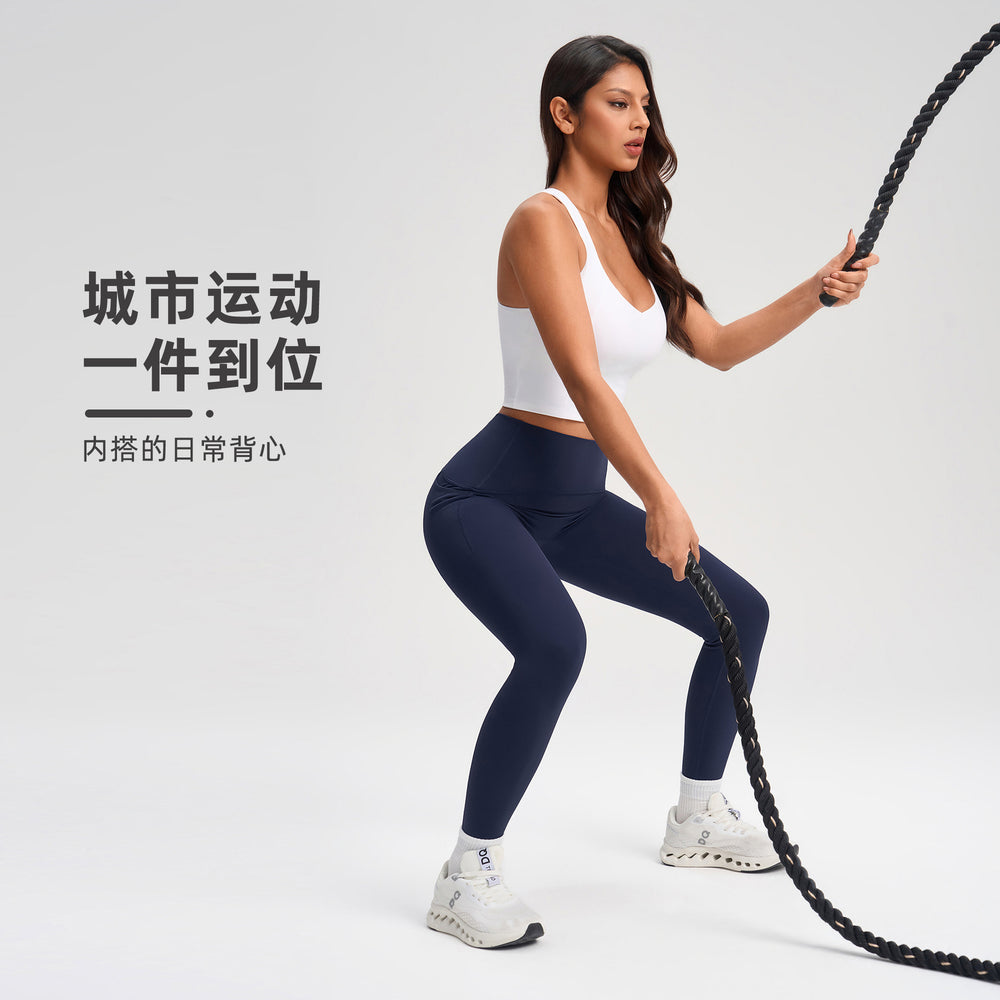 High-impact sports bra for women, shockproof, push-up, racerback tank top, suitable for running, outdoor wear, fitness, and yoga. model: yg-1011