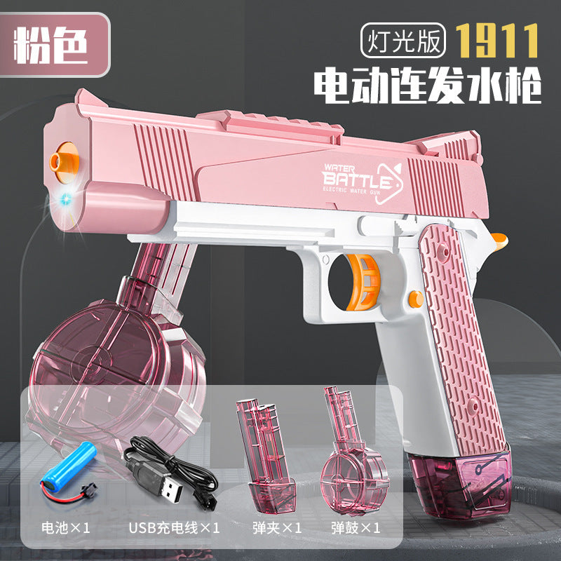2025 cross-border electric water gun toy for kids - featuring lights, cutting-edge technology, automatic continuous fire, and powerful water spray for water fun
