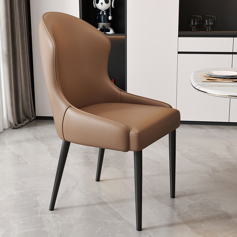 Dining chair - modern minimalist home restaurant chair, comfortable backrest, iron art dining table chair, nordic light luxury hotel chair
