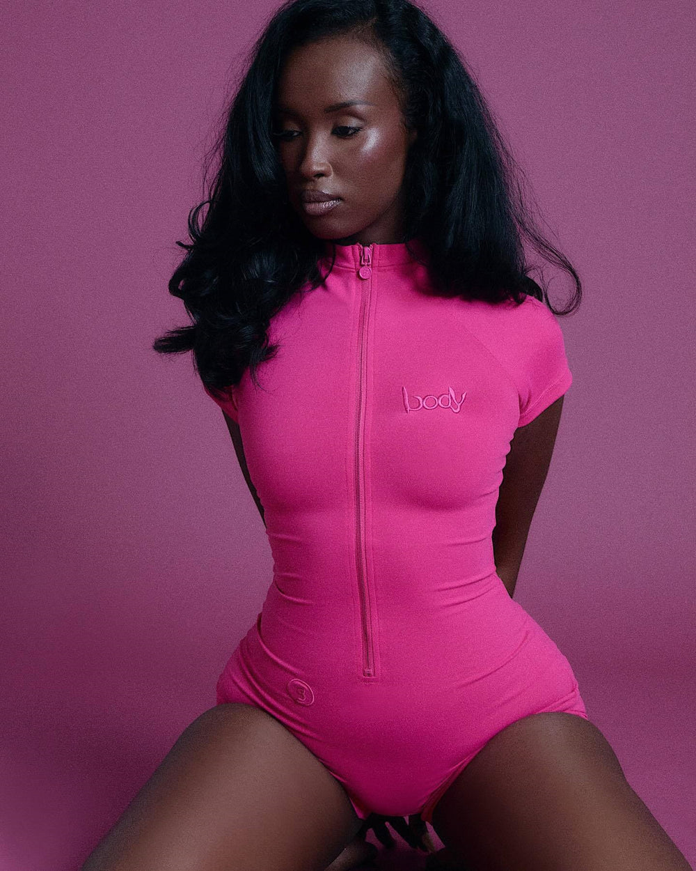 Zippered yoga bodysuit women's dance fitness tight sports jumpsuit wholesale women's european and american style knitted jumpsuit