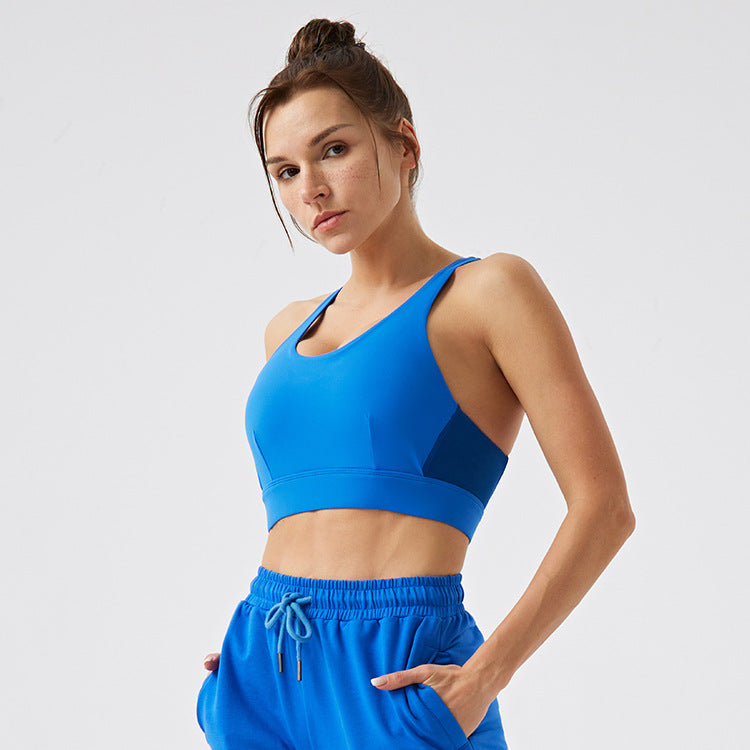 Women's sports bra - shockproof, anti-sag, high-impact, cushioned tank top style bra for running and fitness