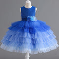 New arrival: gradient tulle tutu dress - girls' princess party dress, flower dresses for export