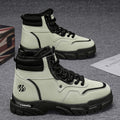 Men's snow boots: winter trendy martin boots, fleece-lined, extra thick, warm, fashionable, retro, anti-slip, wear-resistant, work boots for men