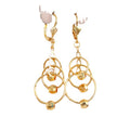 24k gold-plated ethiopian women's round earrings for daily wear bridal gift