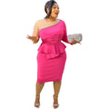 new arrivals: african cross-border fashion - figure-hugging midi dress with long sleeves - hot seller!