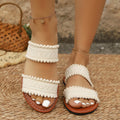 woven beach sandals for women,  summer new arrivals, plus size flat flip-flops, casual export sandals for women