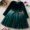 New girls' clothing: red long-sleeve dress for baby girls - new year's outfit - direct from the manufacturer