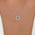 Four-leaf clover necklace wholesale new cross-border alloy jewelry niche high-end diamond-encrusted necklace pendant women's clavicle chain
