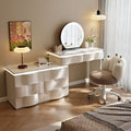 101 table + semi-circular mirror + rotating bear claw chair combination