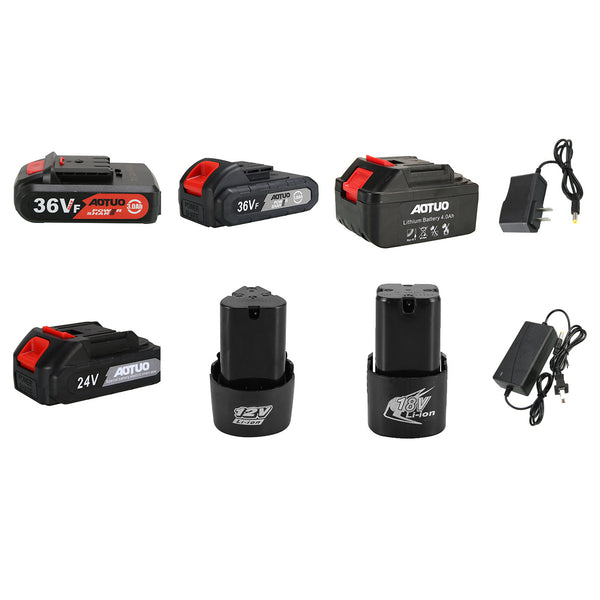 Electric screwdriver battery 12V lithium electric drill battery, motor, rechargeable drill battery pack charger 12V motor